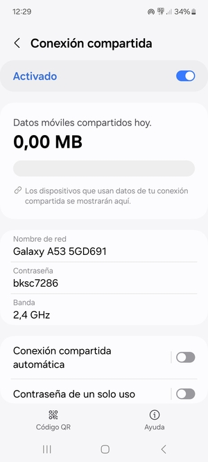 El teléfono ha sido configurado para su uso como módem