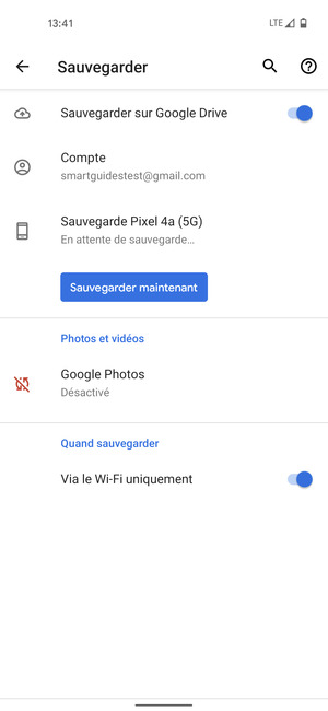 Sélectionnez Compte