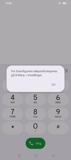 Hvis personsvar ikke er innstilt, velg OK