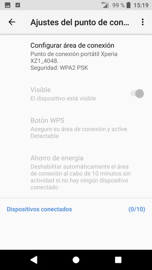 Seleccione Configurar área de conexión