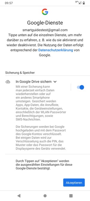 Wählen Sie Akzeptieren