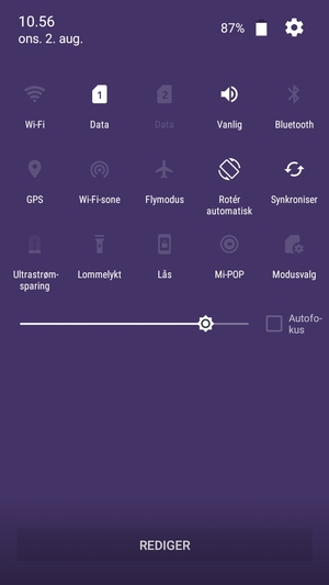 Kryss av i Autofokus avkrysningsboksen