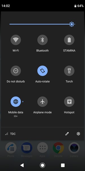 Adjust brightness to the required level