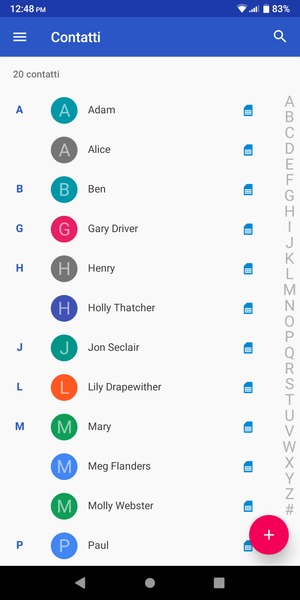 Seleziona il tasto Menu