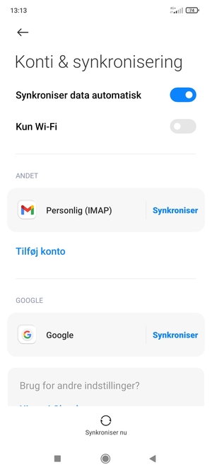 Vælg Google