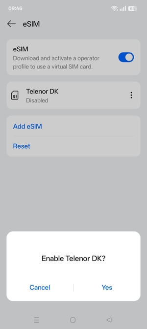Select  Yes