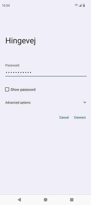 Enter the Wi-Fi password and select Connect
