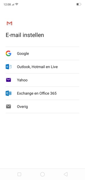 Selecteer Exchange en Office 365