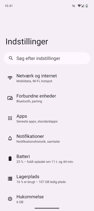 Vælg Netværk og internet