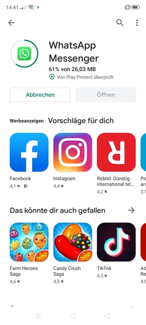 Warten Sie, bis der Installationsprozess  beendet ist
