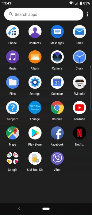 Select Settings