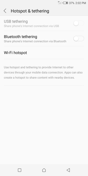 Select Wi-Fi hotspot