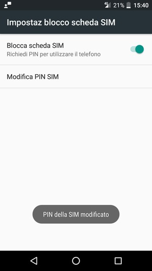Il tuo PIN della SIM è stato modificato