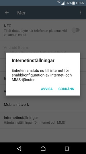 Välj GODKÄNN