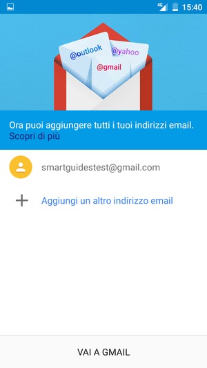 Seleziona VAI A GMAIL