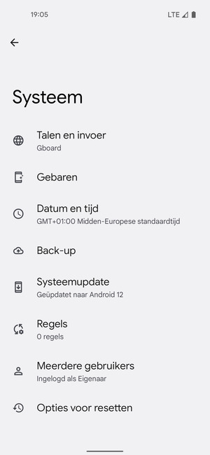 Selecteer Systeemupdate