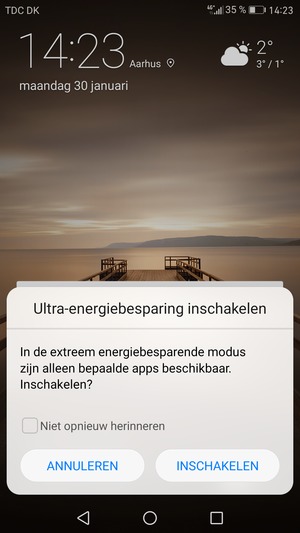 Selecteer INSCHAKELEN