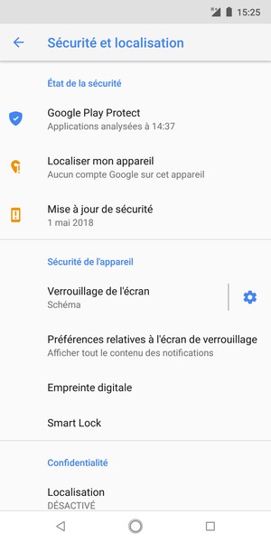 Votre téléphone est maintenant sécurisé par un écran de verrouillage