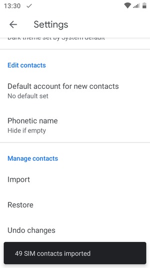 Your contacts will be saved to your Google account and saved to your phone the next time Google is synced.