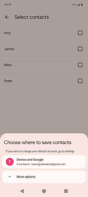 Select Device and Google