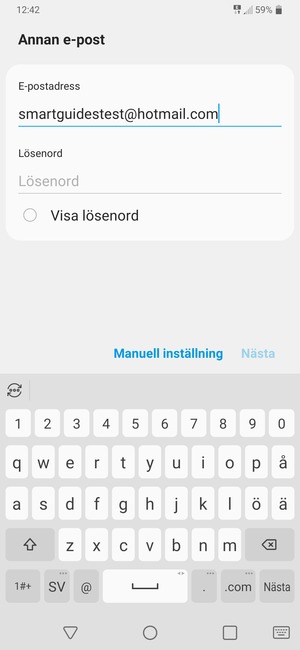 Ange din e-postadress och välj Nästa