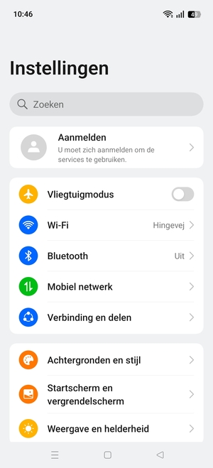 Selecteer Mobiel netwerk