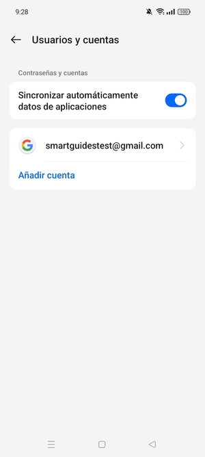 Seleccione su cuenta Google