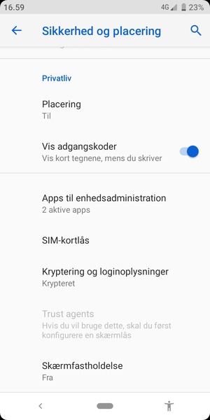 Vælg SIM-kortlås