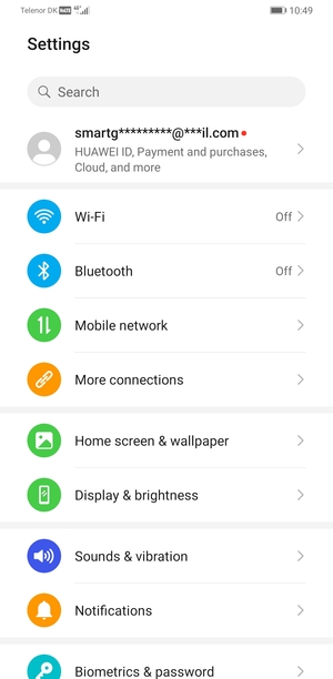 Select Huawei  ID