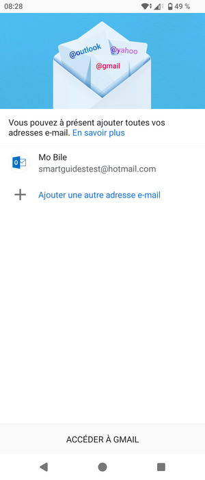 Sélectionnez ACCÉDER  À GMAIL