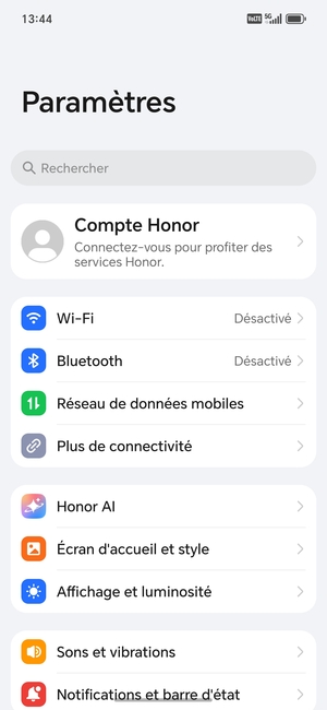 Sélectionnez Réseau de données mobiles