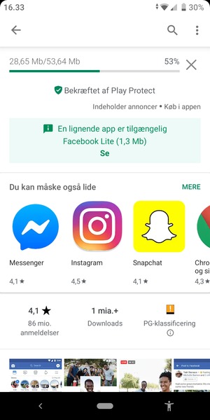 Afvent at installeringen er afsluttet