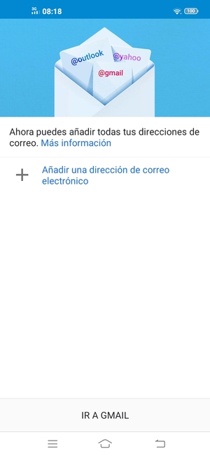 Seleccione Añadir una dirección de correo electrónico