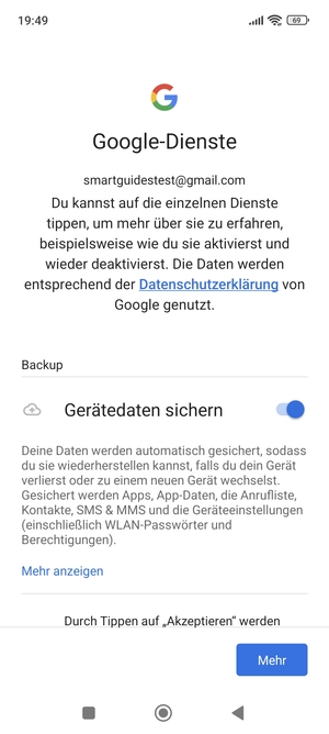 Wählen Sie Mehr