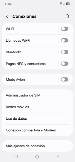 Seleccione Redes móviles