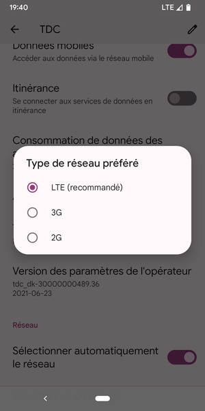 Sélectionnez votre option préférée