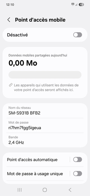 Sélectionnez Mot de passe