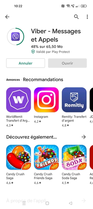 Veuillez attendre la fin de la procédure d'installation