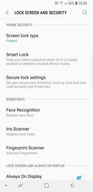 Your phone is now secure with a screen lock