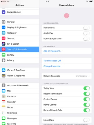 Select Change Passcode