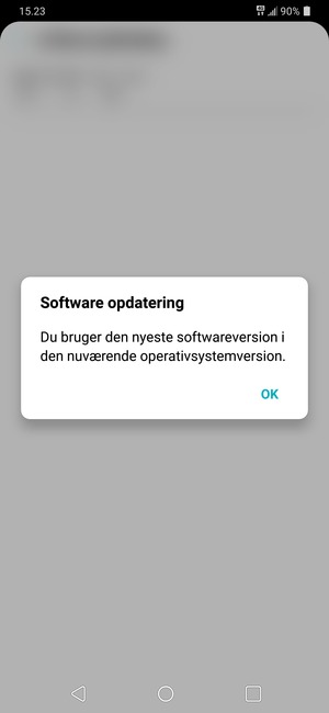 Hvis din telefon er opdateret, vælg OK