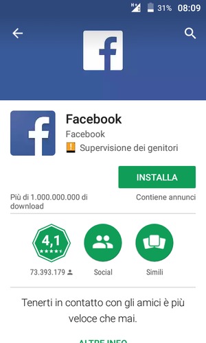 Seleziona INSTALLA