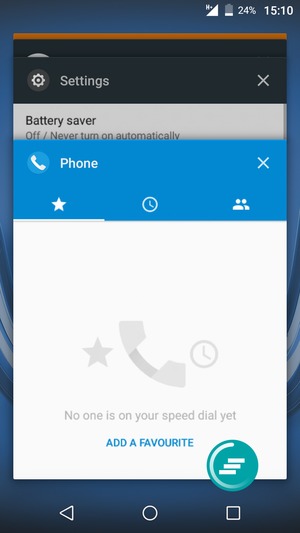 Select the Delete  icon to close all running apps