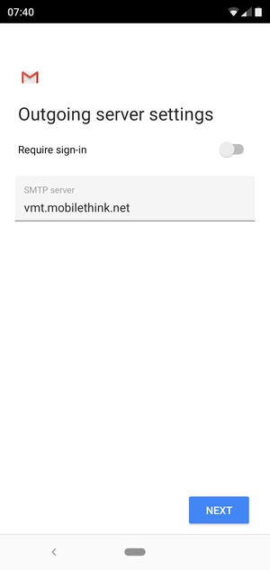 Turn off Require sign-in and select NEXT