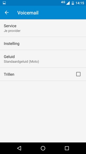 Selecteer Instelling