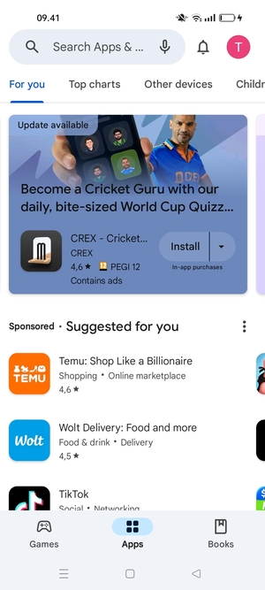 Select the Search bar