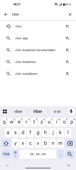 Geben Sie den Namen der App ein und wählen Sie Suchen