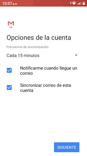 Seleccione SIGUIENTE