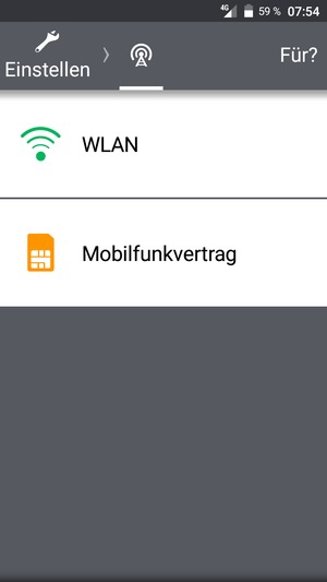 Wählen Sie WLAN