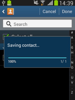 Your contacts will be saved to your Google account and saved to your phone the next time Google is synced.